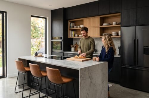 black kitchen decor
